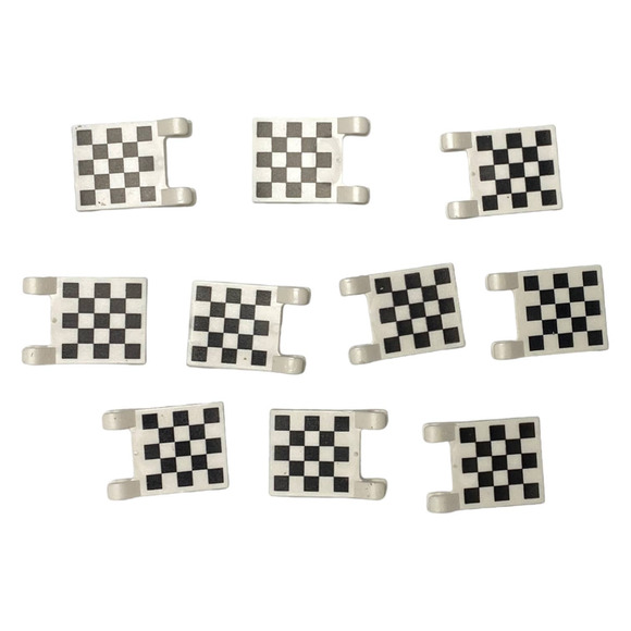 LEGO 2335 Checkered Racing Car Flag 2x2 - Set of 10 - A375 - Picture 1 of 6